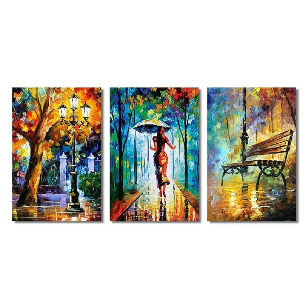 Arthia Designs - Watercolor Rainy Forest Street Canvas Art - Review