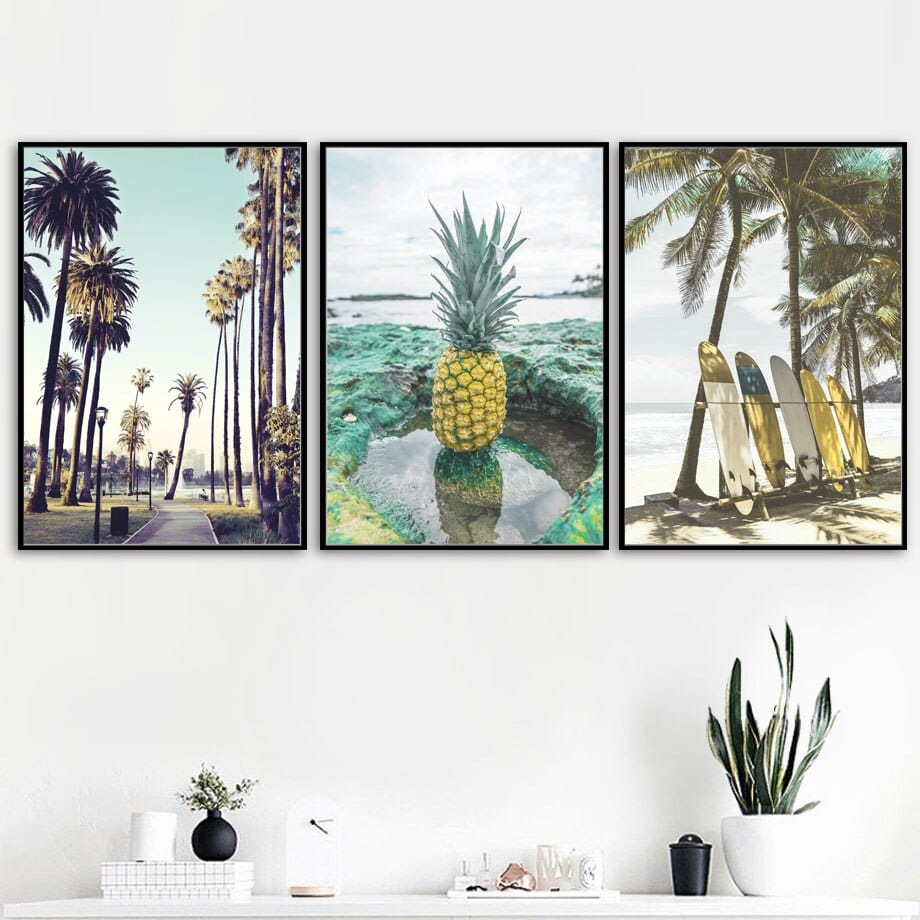 Arthia Designs - Palm Pineapple Beach Canvas Art - Review