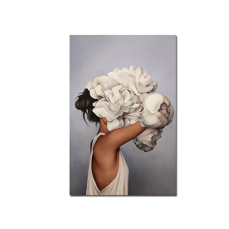 Arthia Designs - Modern Flower On Girl Head Canvas Art - Review