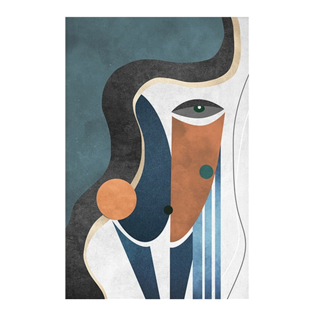 Arthia Designs - Abstract Geometric Face Figure Canvas Art - Review