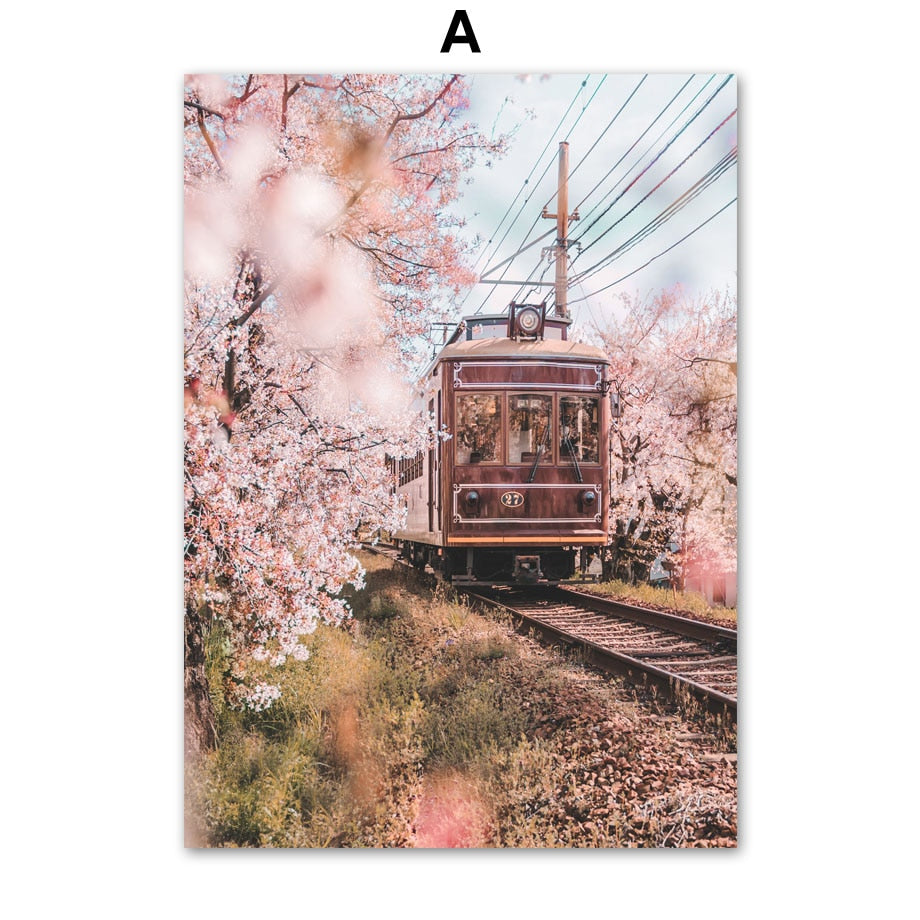 Arthia Designs - Japanese Tokyo Sakura Scenery Canvas Art - Review