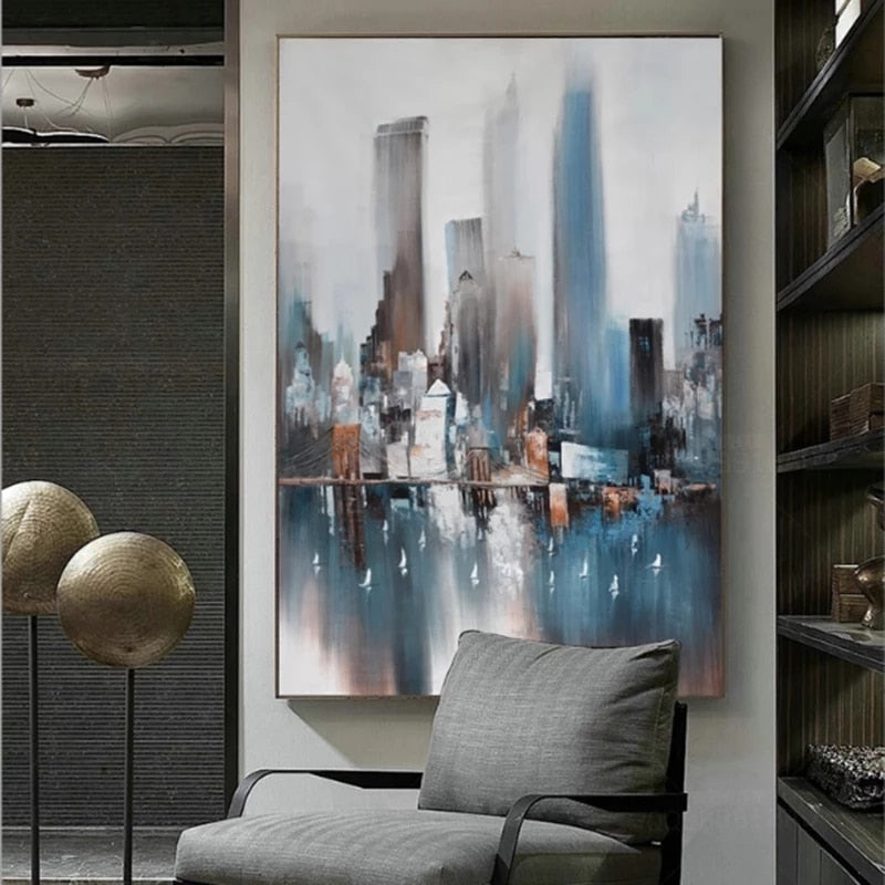 Arthia Designs - Abstract Rainy City View Canvas Art - Review