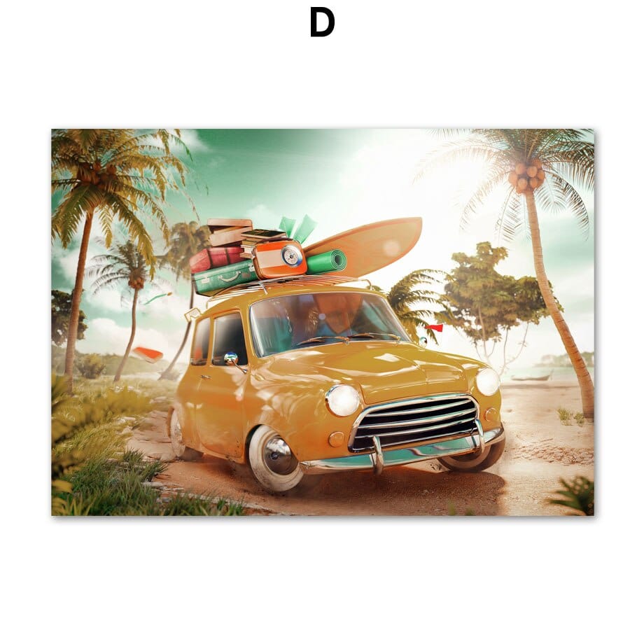 Arthia Designs - Beach Summer Road Trip Canvas Art - Review