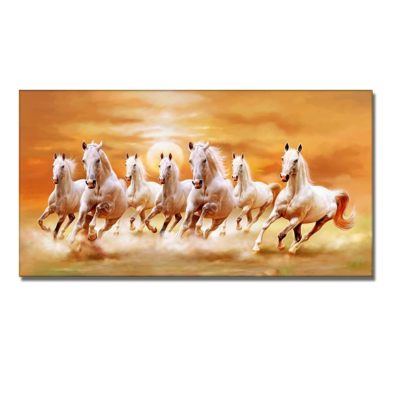 Arthia Designs - Seven Running White Horse Canvas Art - Review