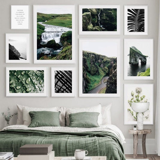 Arthia Designs - Waterfall Cliff Mountain Canvas Art - Review