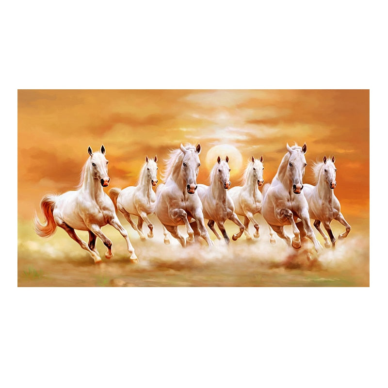 Arthia Designs - Seven Running White Horse Canvas Art - Review