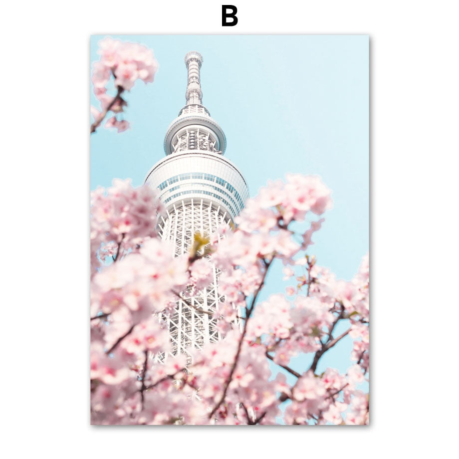 Arthia Designs - Japanese Tokyo Sakura Scenery Canvas Art - Review