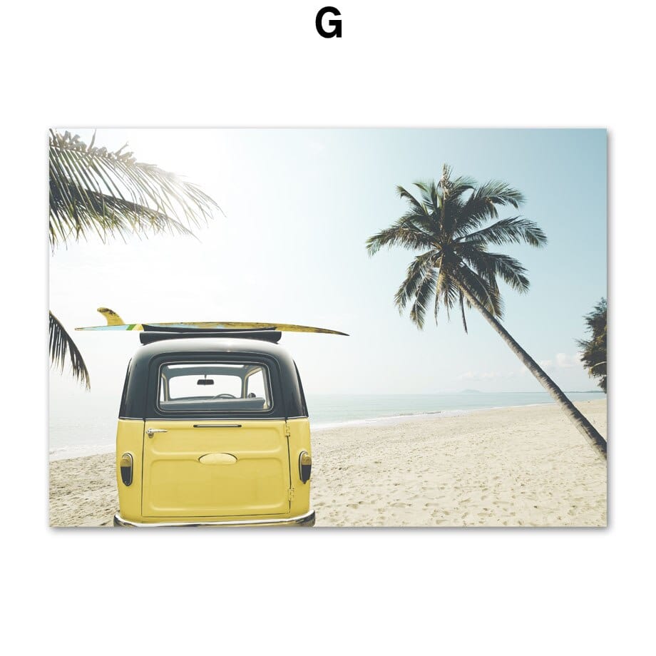 Arthia Designs - Beach Surfer Palm Tree Canvas Art - Review