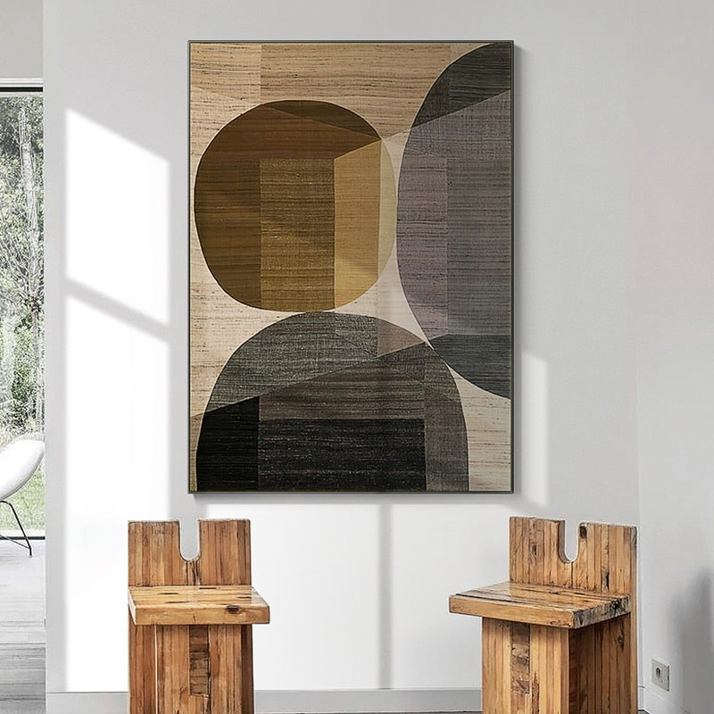 Arthia Designs - Abstract Geometric Colors Combination Canvas Art - Review