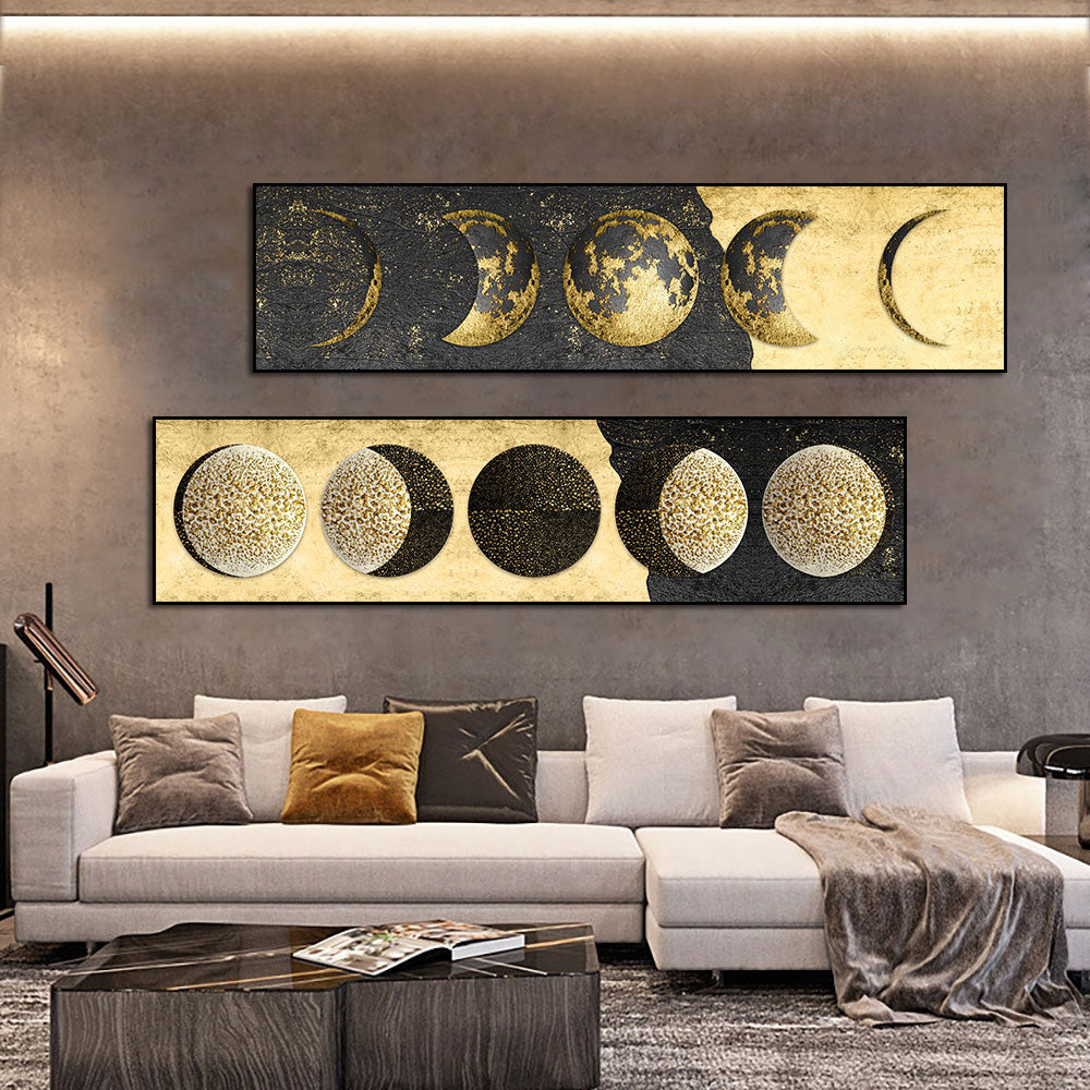 Arthia Designs - Golden Moon Phase Canvas Art - Review