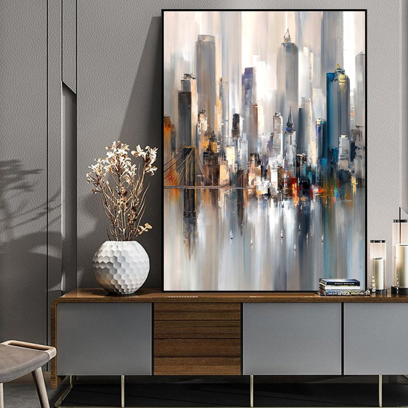 Arthia Designs - Abstract Rainy City View Canvas Art - Review