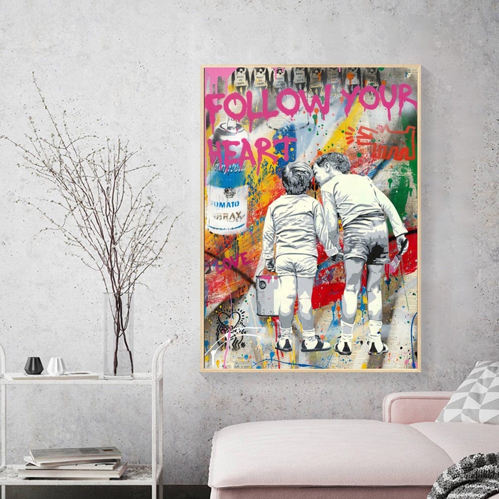 Arthia Designs - Follow Your Heart Graffiti Canvas Art - Review