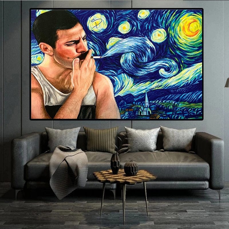 Arthia Designs - Smoking Freddie in Starry Night Canvas Art - Review