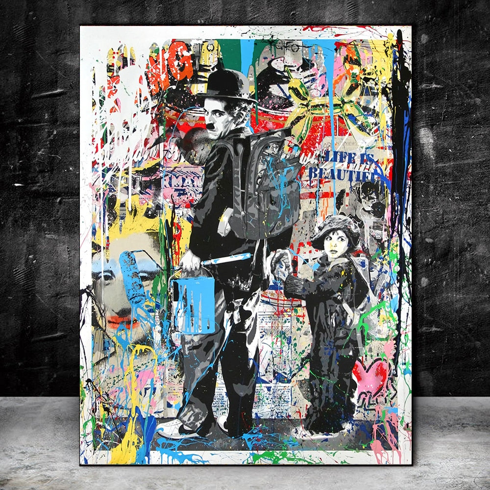 Arthia Designs - Charlie Chaplin Graffiti Canvas Art - Review