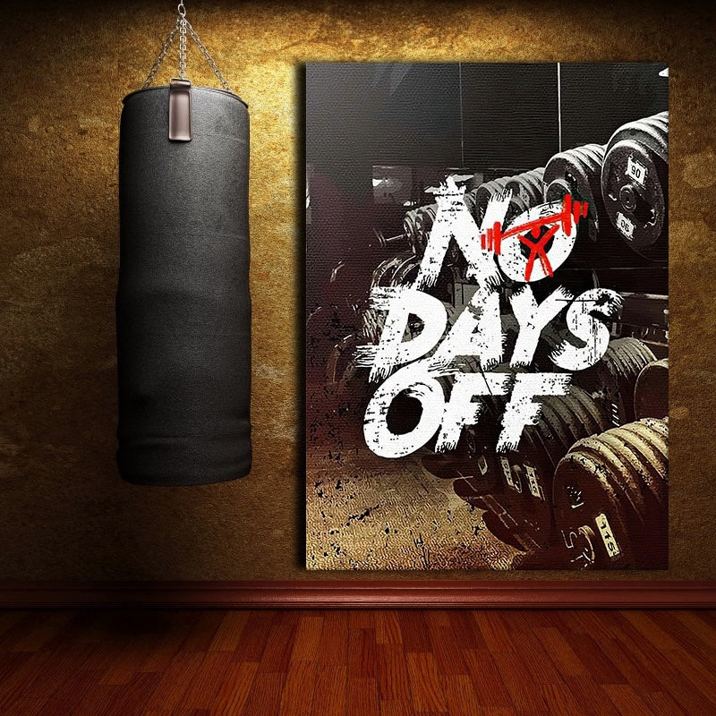 Arthia Designs - No Days Off Gym Motivational Canvas Art - Review