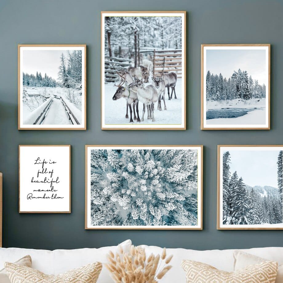 Arthia Designs - Winter Forest Animal Gallery Wall Canvas Art - Review