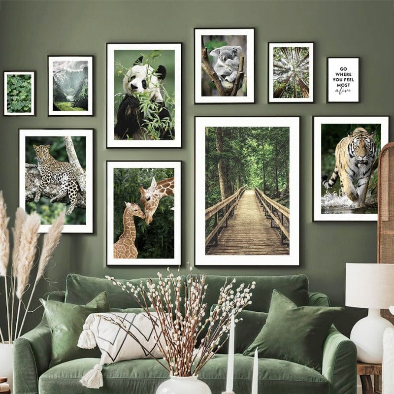 Arthia Designs - Fauna Green Forest Wildlife Canvas Art - Review