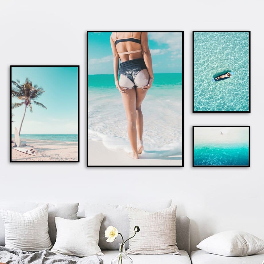 Arthia Designs - Sunbathing In Tropical Summer Beach Canvas Art - Review