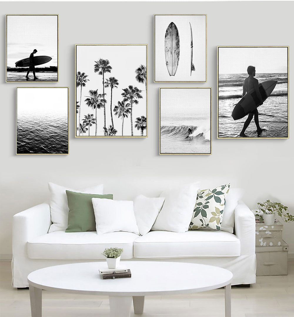 Arthia Designs - Black and White Beach View Canvas Art - Review