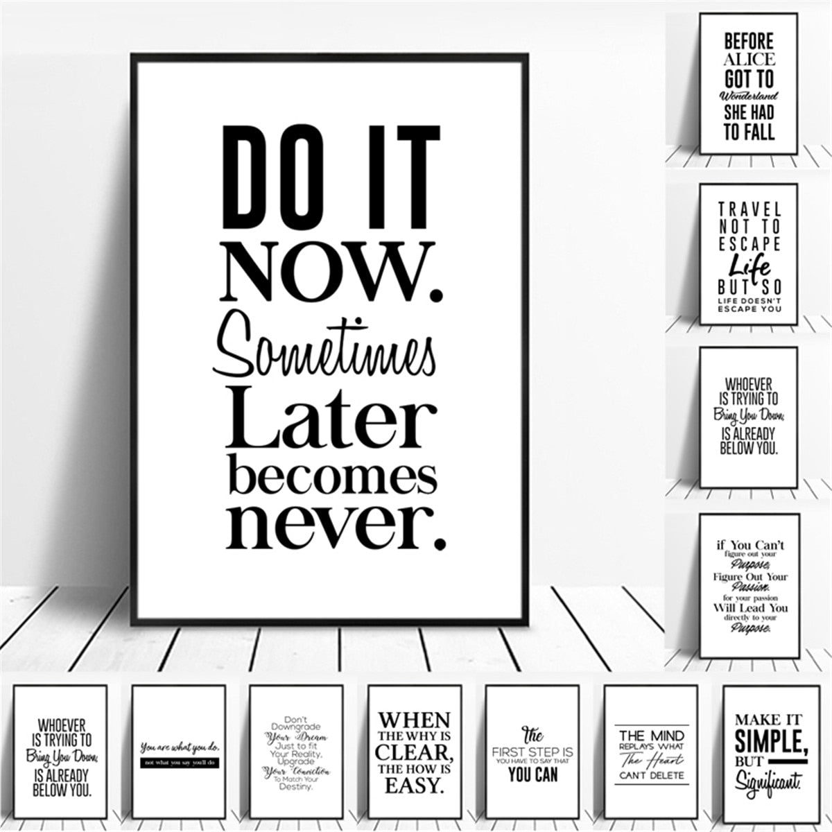 Arthia Designs - Minimalist Black and White Quotes Canvas Art - Review