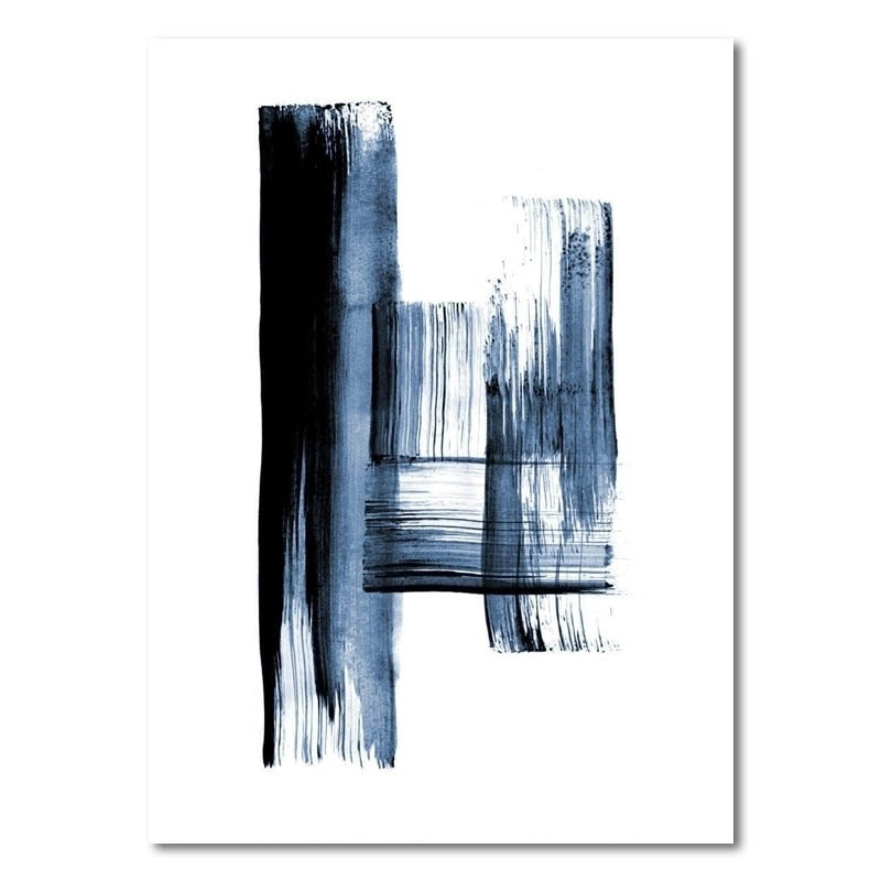 Arthia Designs - Abstract Blue Ink Stroke Canvas Art - Review