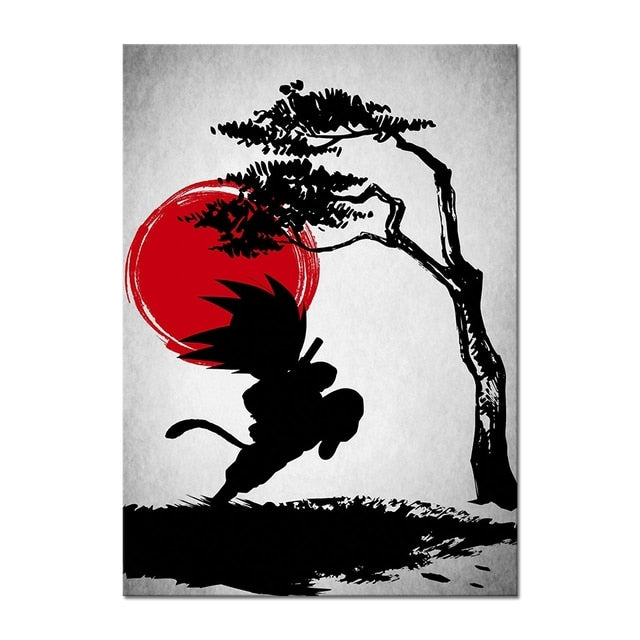 Arthia Designs - Dragon Ball Ink Red Black Canvas Art - Review