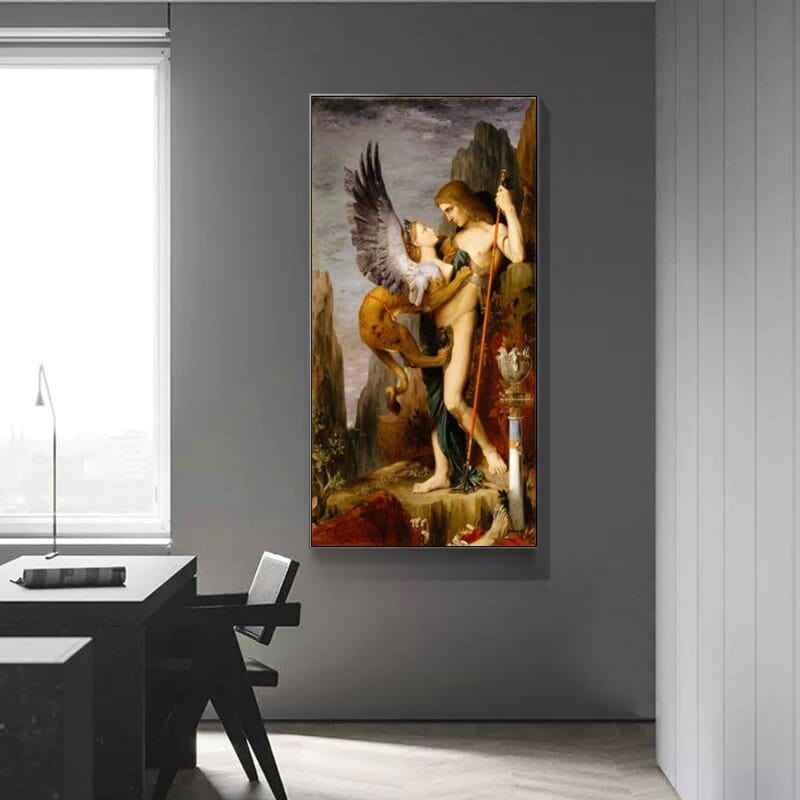 Arthia Designs - Symbolism Oedipus and the Sphinx Canvas Art - Review