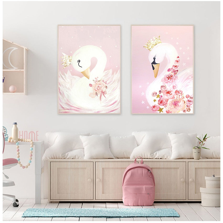 Arthia Designs - Pink Swan Princess Kids Canvas Art - Review