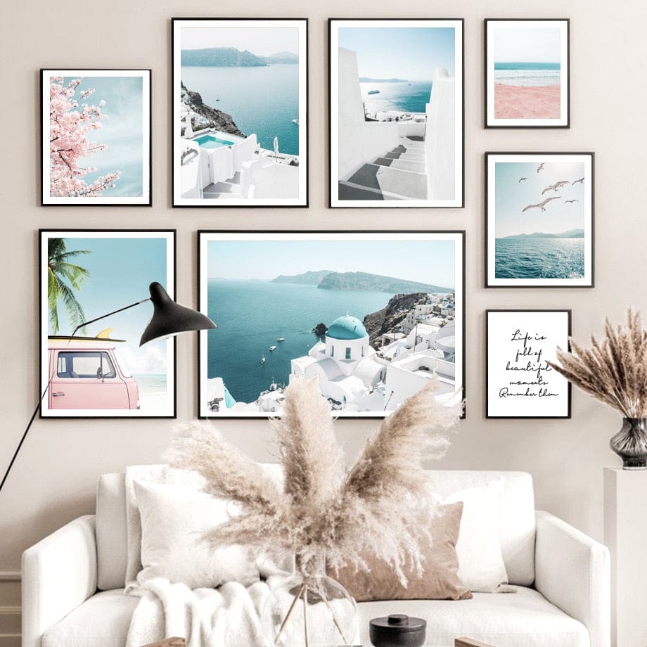 Arthia Designs - Santorini Summer Beach Resort Canvas Art - Review