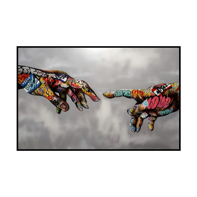 Arthia Designs - Abstract Hand Graffiti Walls Canvas Art - Review