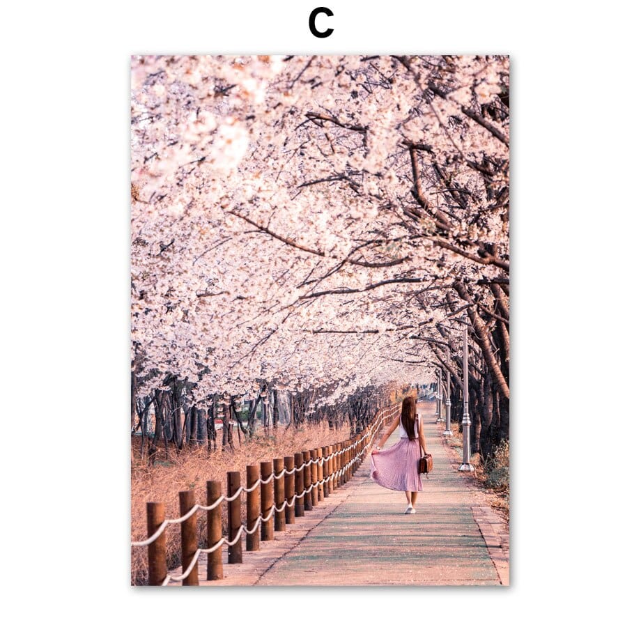 Arthia Designs - Blossom Pink Sakura Town Canvas Art - Review