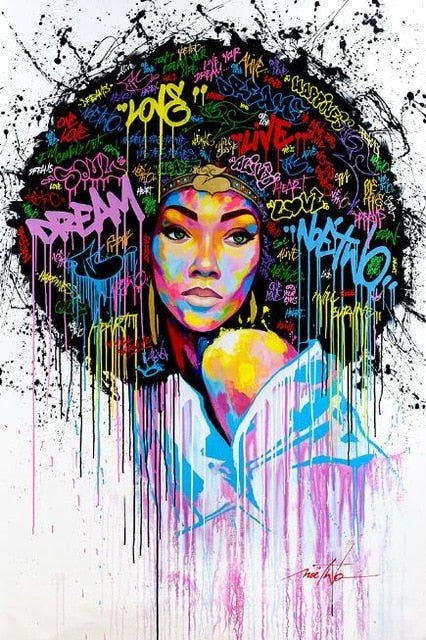 Arthia Designs - Graffiti Woman Pose Canvas Art - Review