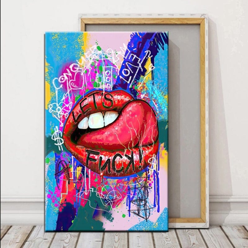 Arthia Designs - Colorful Sexy Seductive Lips Canvas Art - Review