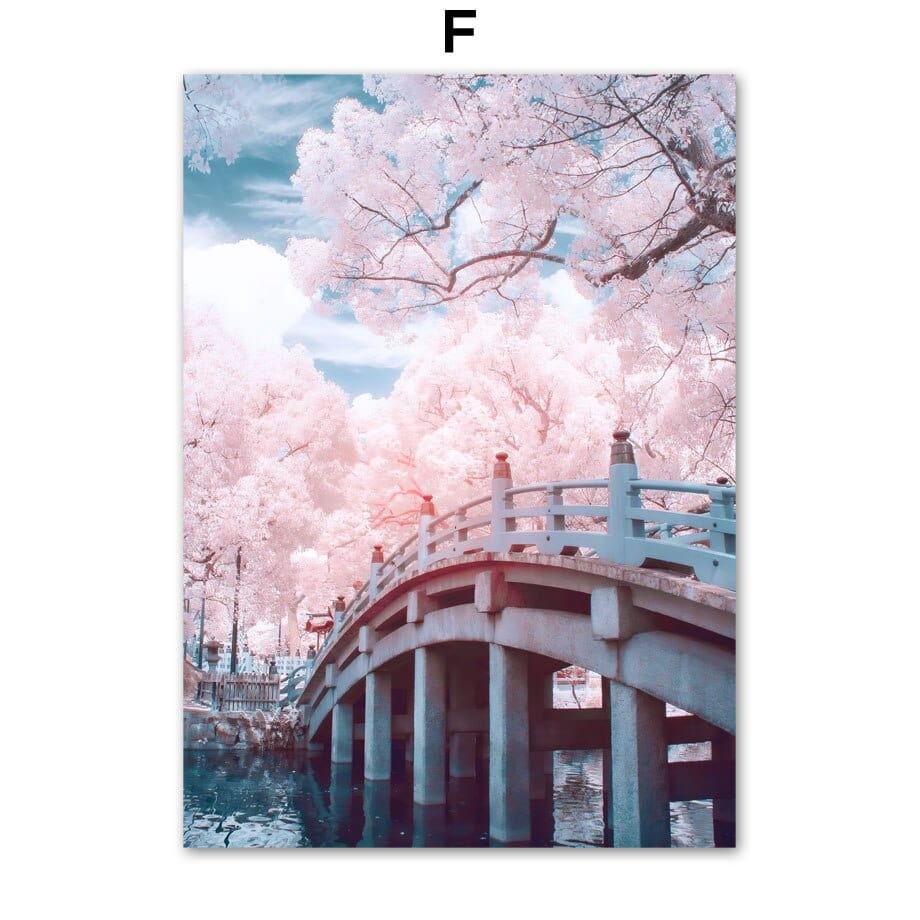 Arthia Designs - Mount Fuji Sakura Temple Canvas Art - Review