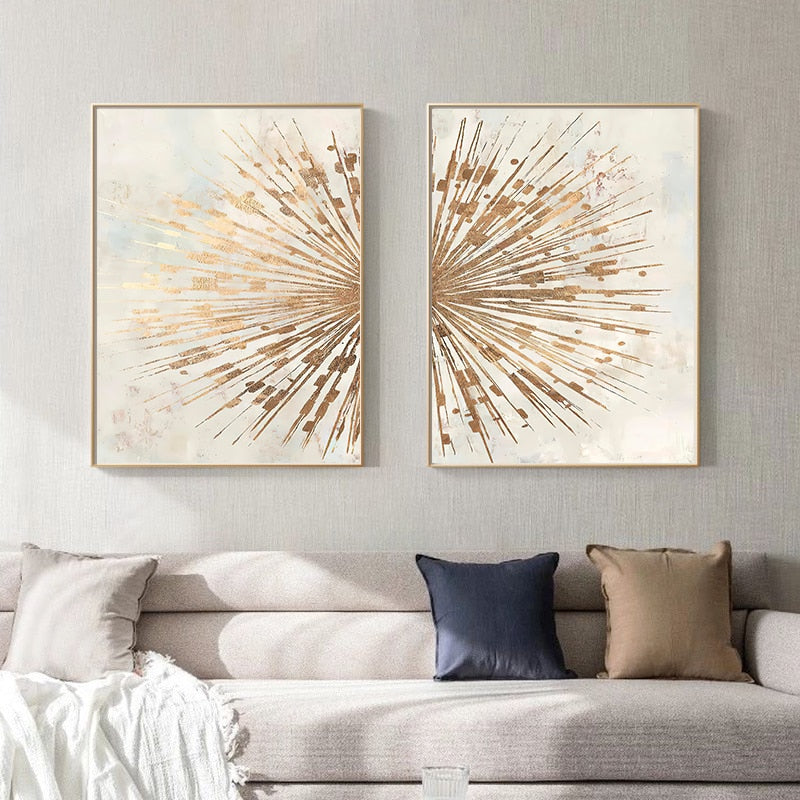 Arthia Designs - Abstract Golden Sparkles Canvas Art - Review