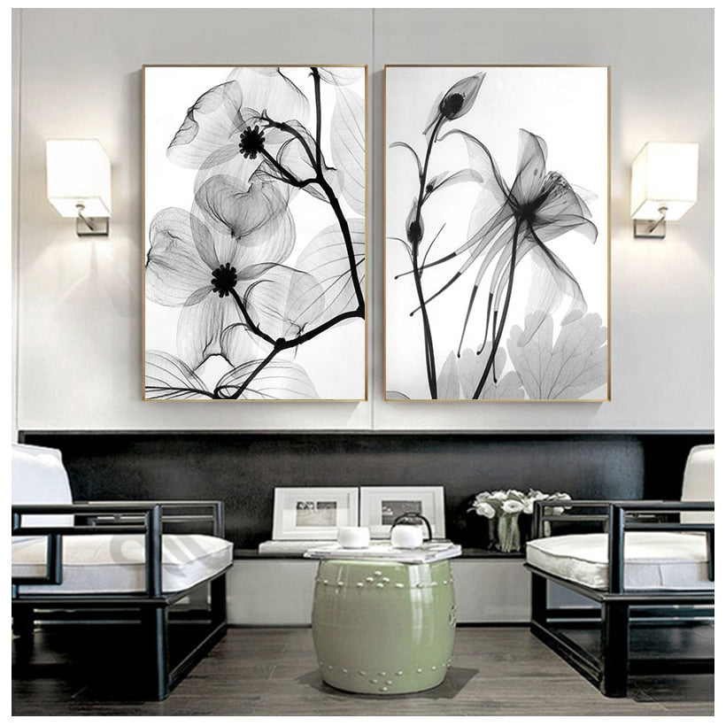 Arthia Designs - Black & White Abstract Flower Canvas Art - Review