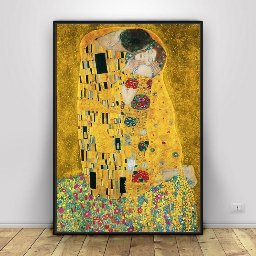 Arthia Designs - The Kiss Abstract Gustav Klimt Canvas Art - Review