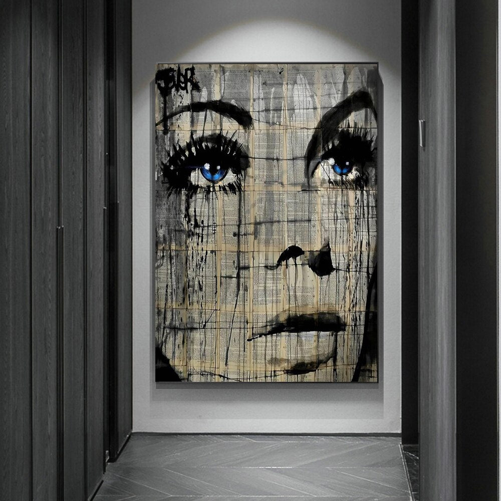 Arthia Designs - Modern Abstract Woman Face Graffiti Canvas Art - Review