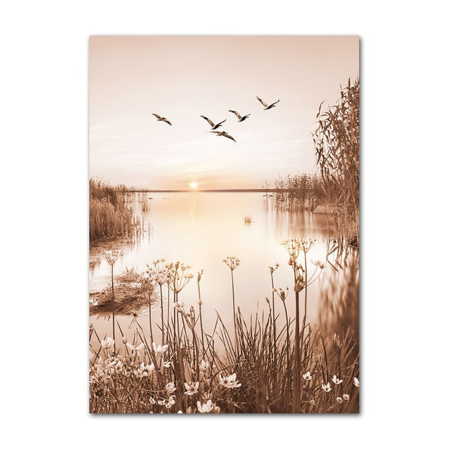 Arthia Designs - Calm Lake Dandelion Flower Canvas Art - Review