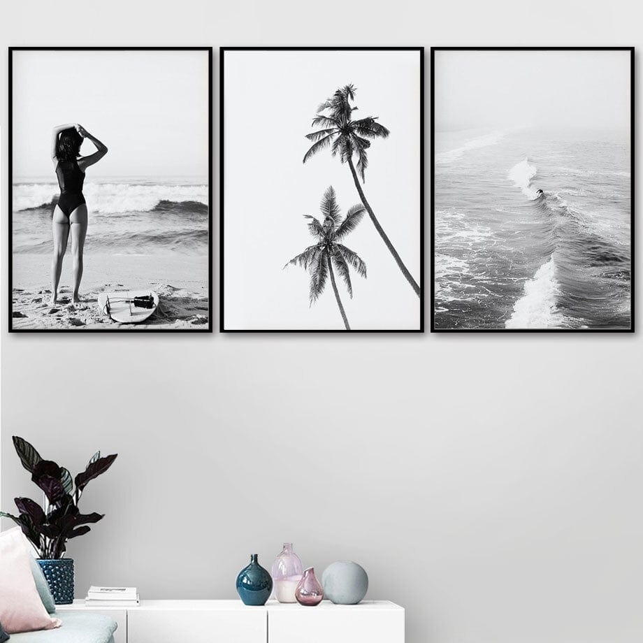 Arthia Designs - Black and White Coconut Island Canvas Art - Review