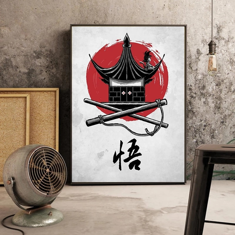 Arthia Designs - Dragon Ball Ink Red Black Canvas Art - Review