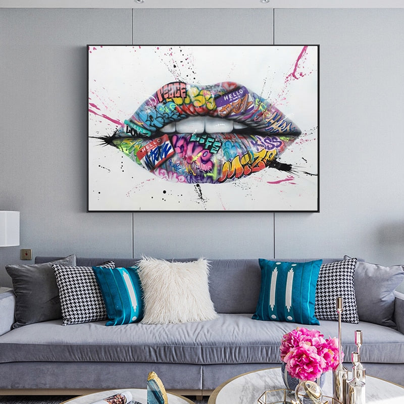 Arthia Designs - Sexy Lips Street Graffiti Canvas Art - Review