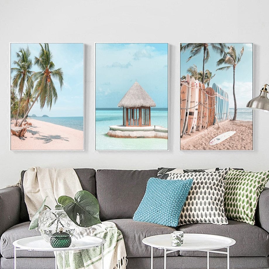 Arthia Designs - Relaxing Blue Beach Canvas Art - Review