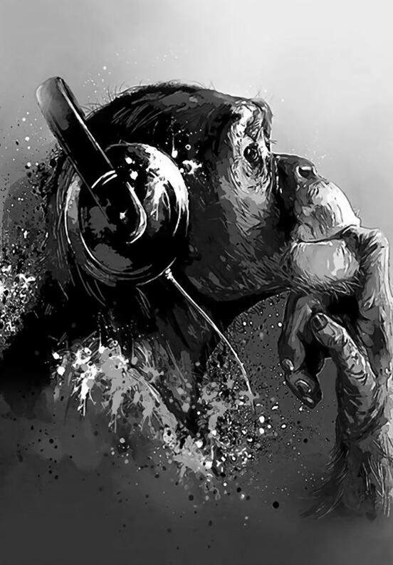 Arthia Designs - Chimpanzee Music Headphones Canvas Art - Review