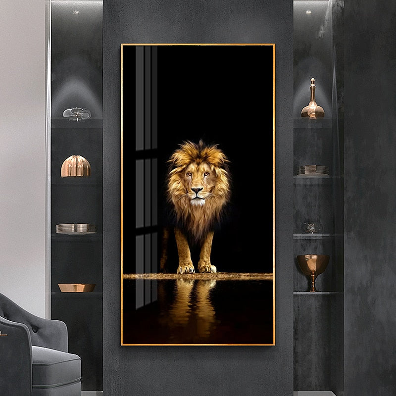 Arthia Designs - Golden Black Lion Canvas Art - Review