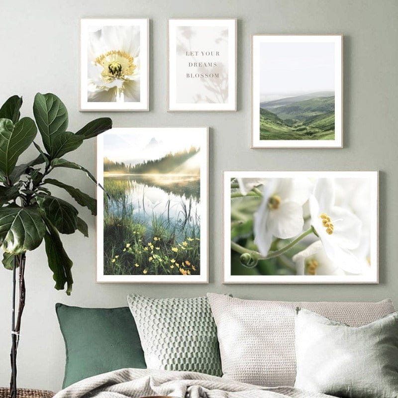 Arthia Designs - Peaceful Blooming Flower Mountain Canvas Art - Review