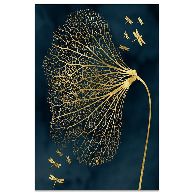 Arthia Designs - Golden Blue Butterfly Flower Canvas Art - Review