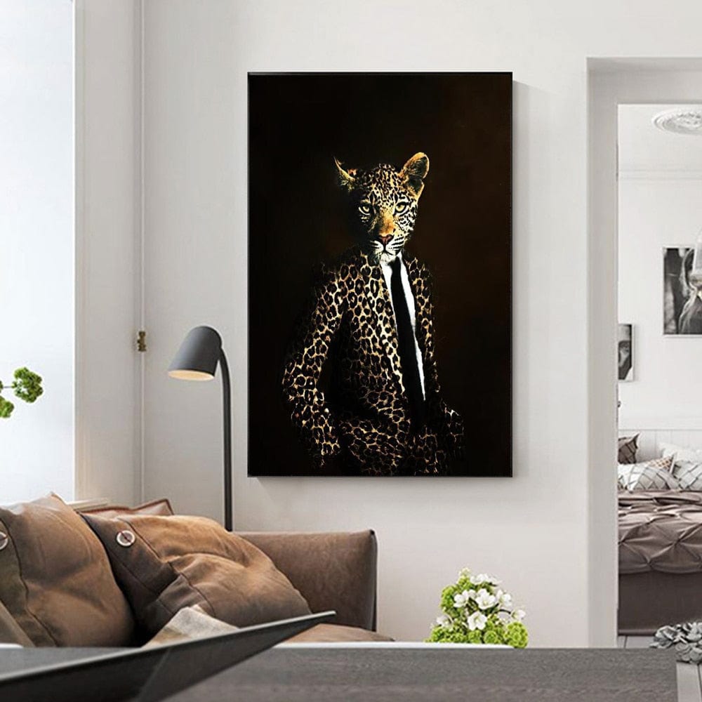 Arthia Designs - Humanoid Leopard In Suit Canvas Art - Review