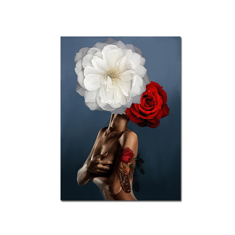 Arthia Designs - Modern Flower On Girl Head Canvas Art - Review