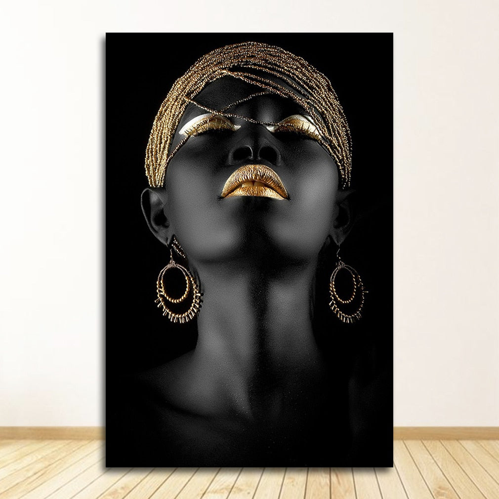 Arthia Designs - Gold Hair Black African Woman Canvas Art - Review